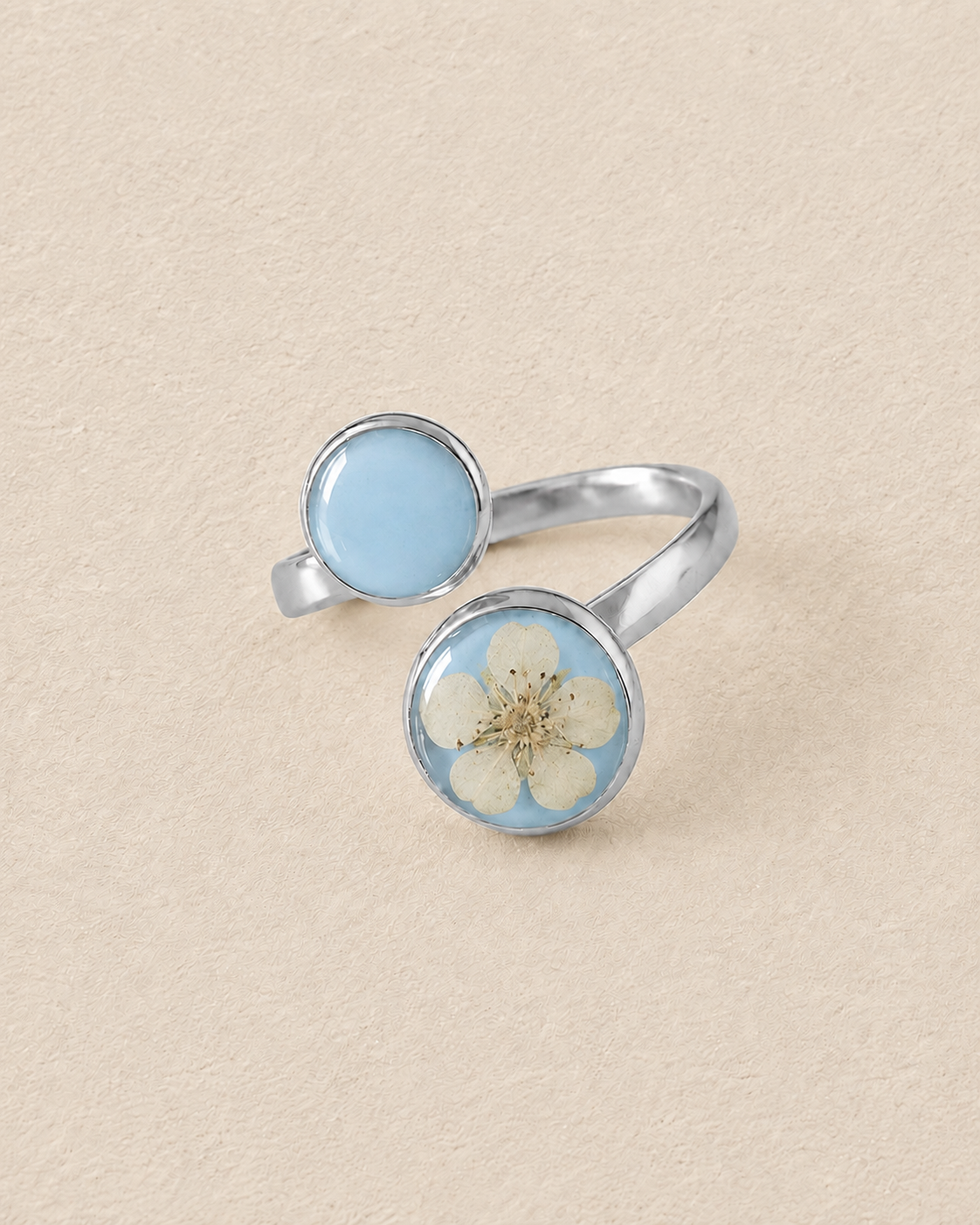 Anello doppio con Cherry Plum