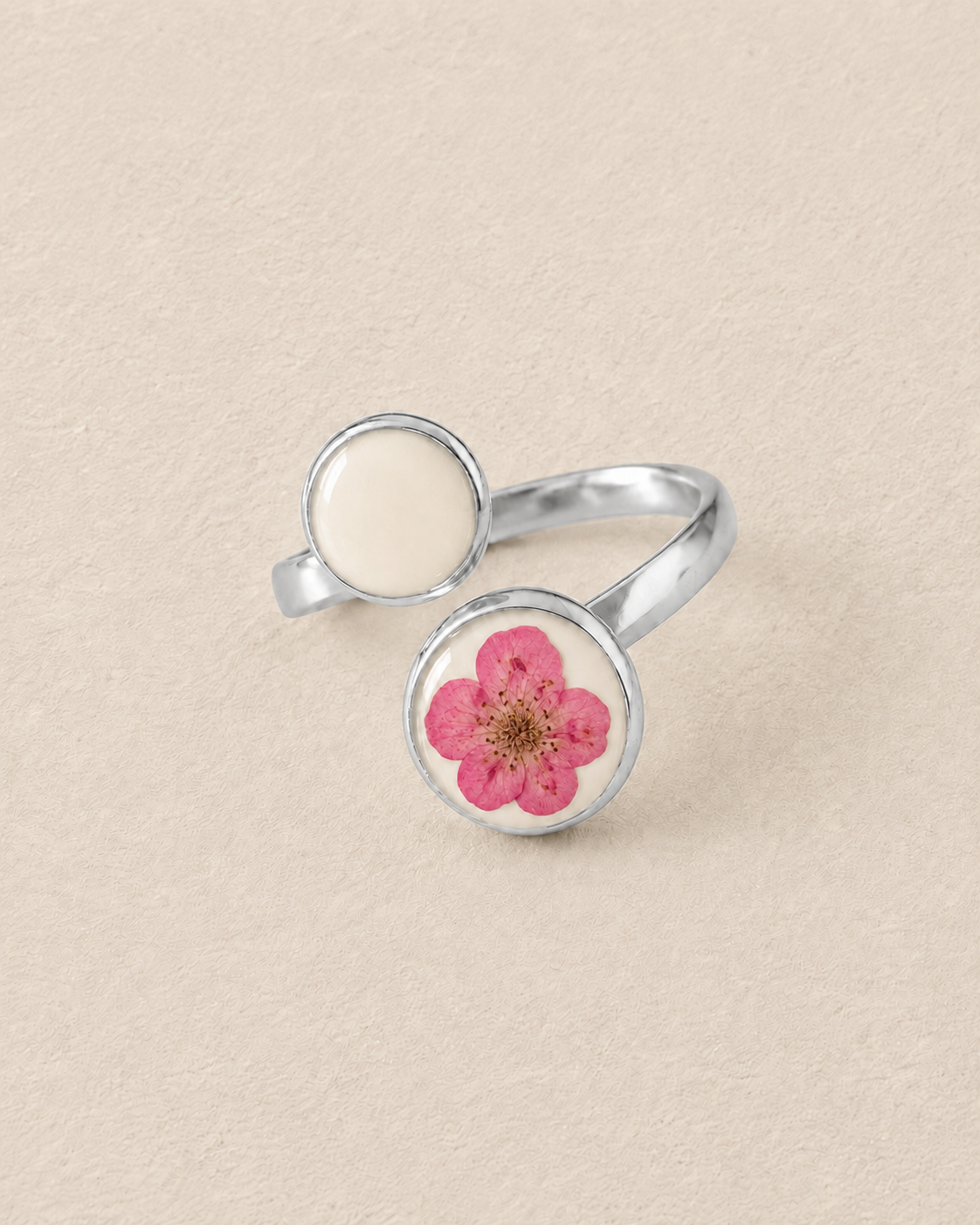 Anello doppio con Cherry Plum