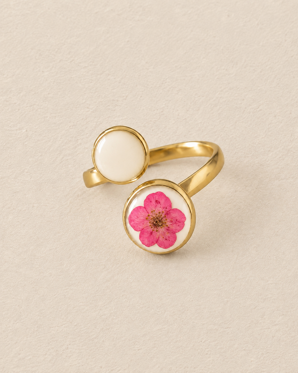 Anello doppio con Cherry Plum