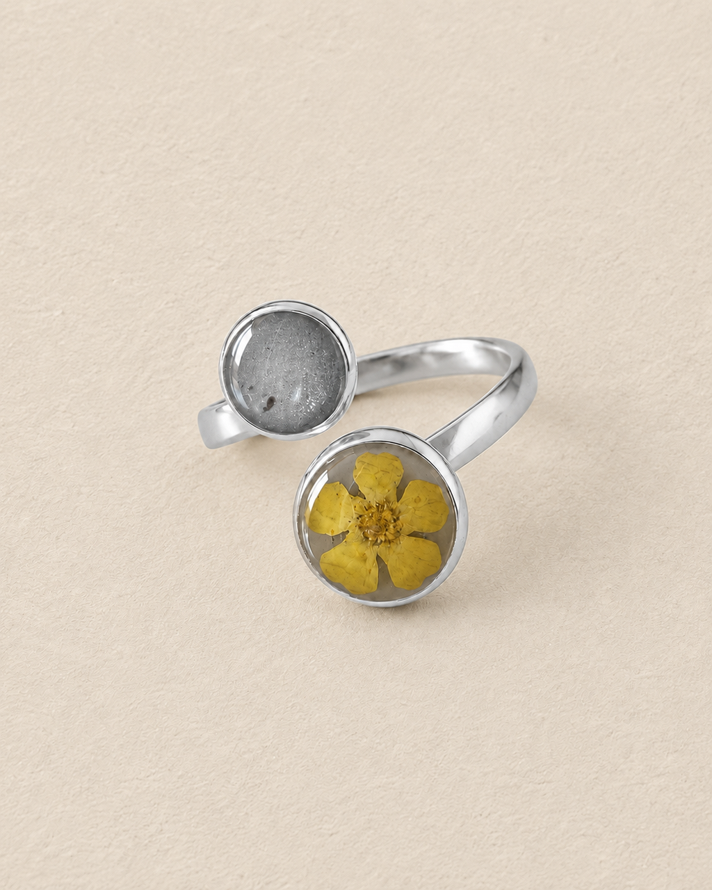 Anello doppio con Cherry Plum