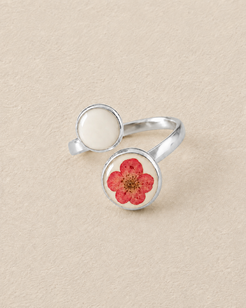 Anello doppio con Cherry Plum