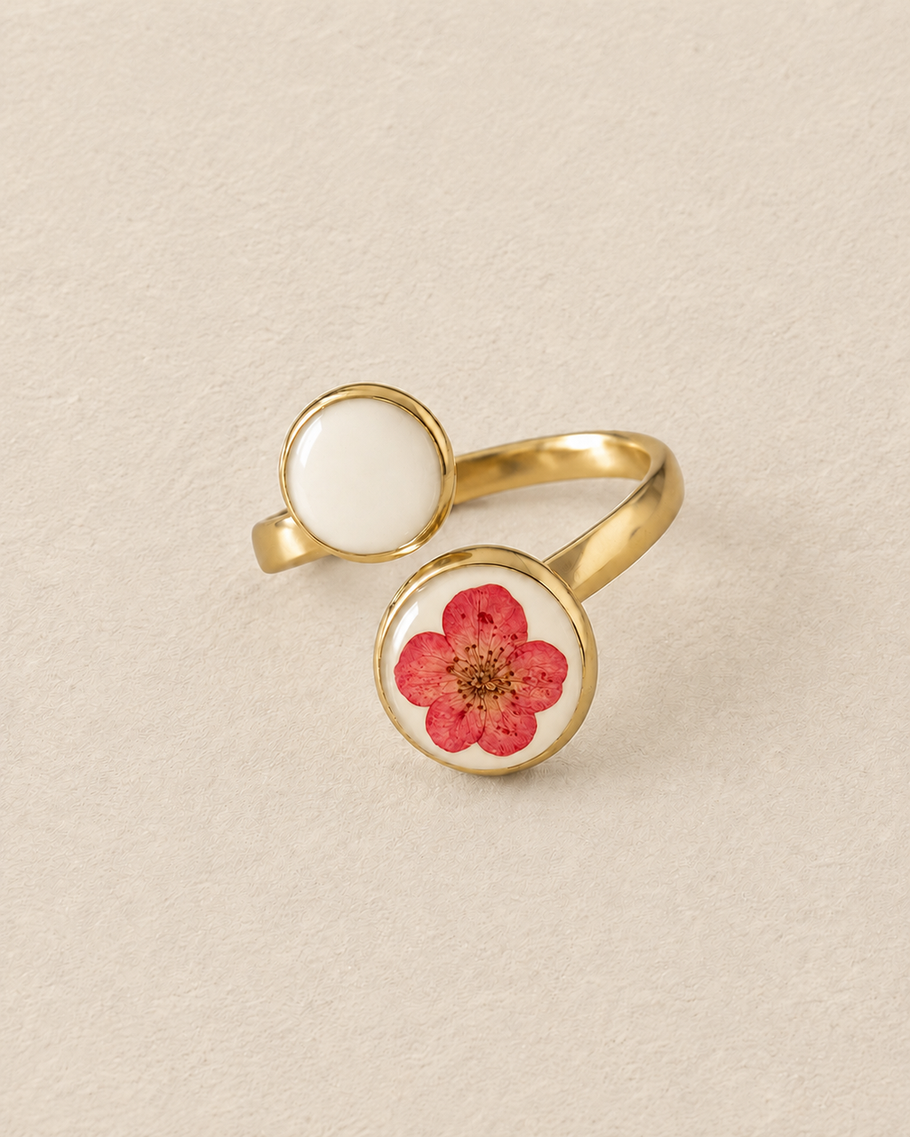 Anello doppio con Cherry Plum