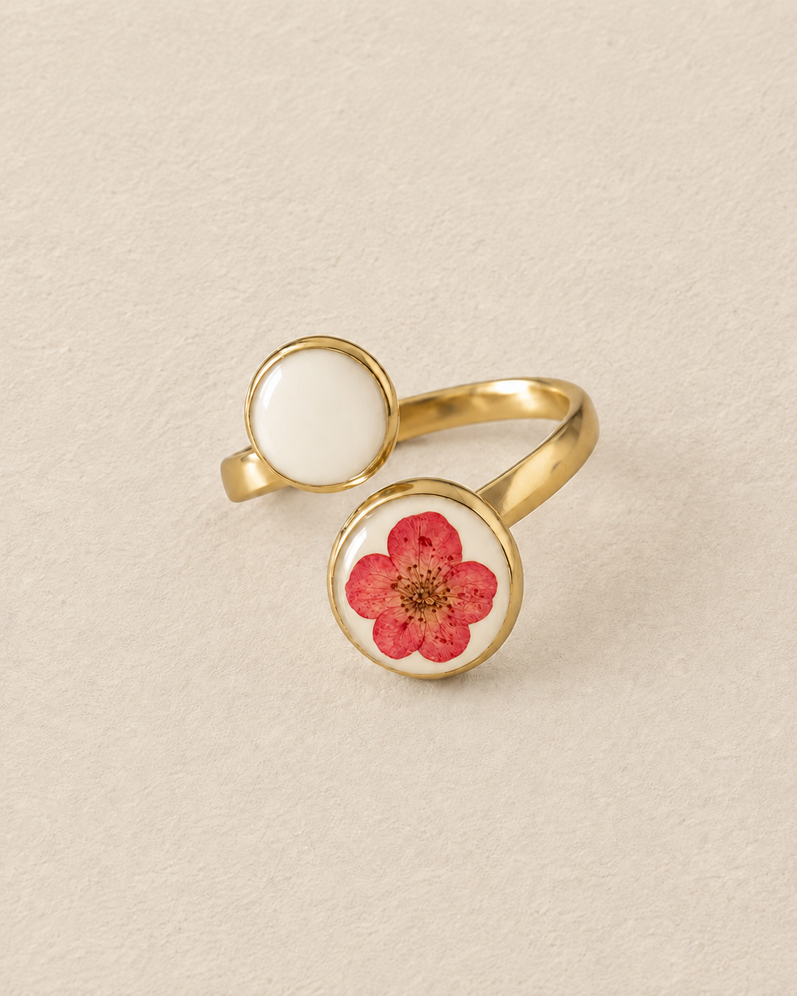 Anello doppio con Cherry Plum